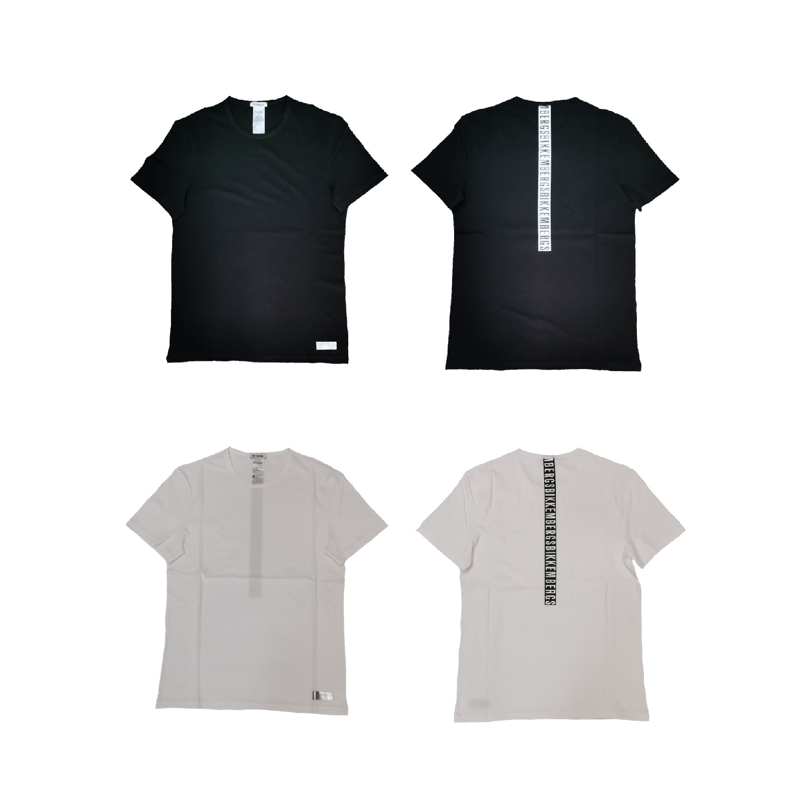 Bikkembergs T-shirt uomo girocollo mezza manica 100% cotone con logo su schiena