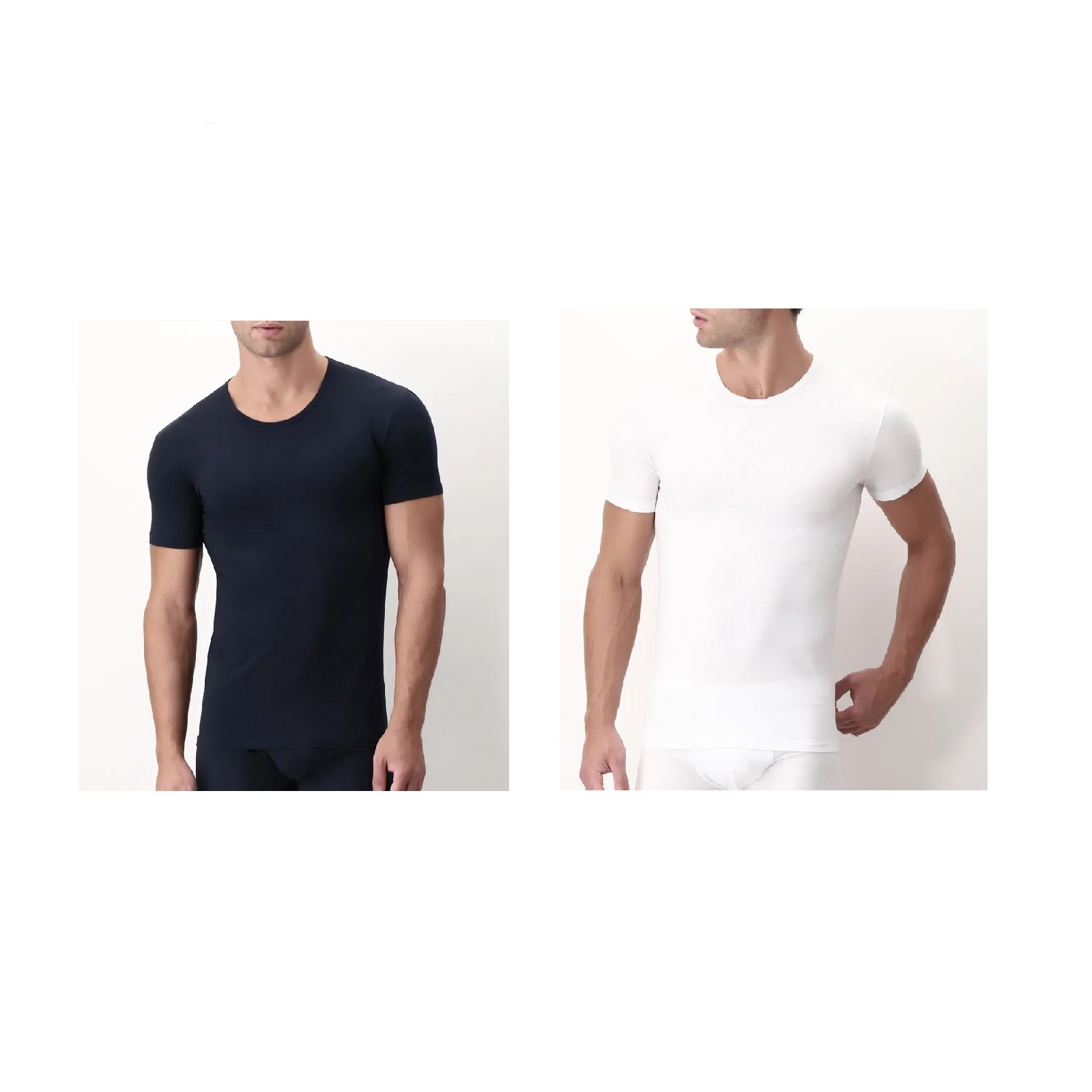 PEROFIL PEROFIL T-Shirt Maglietta Girocollo in Cotone elasticizzato 4Seasons